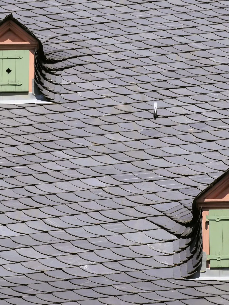 Slate roof with dormers